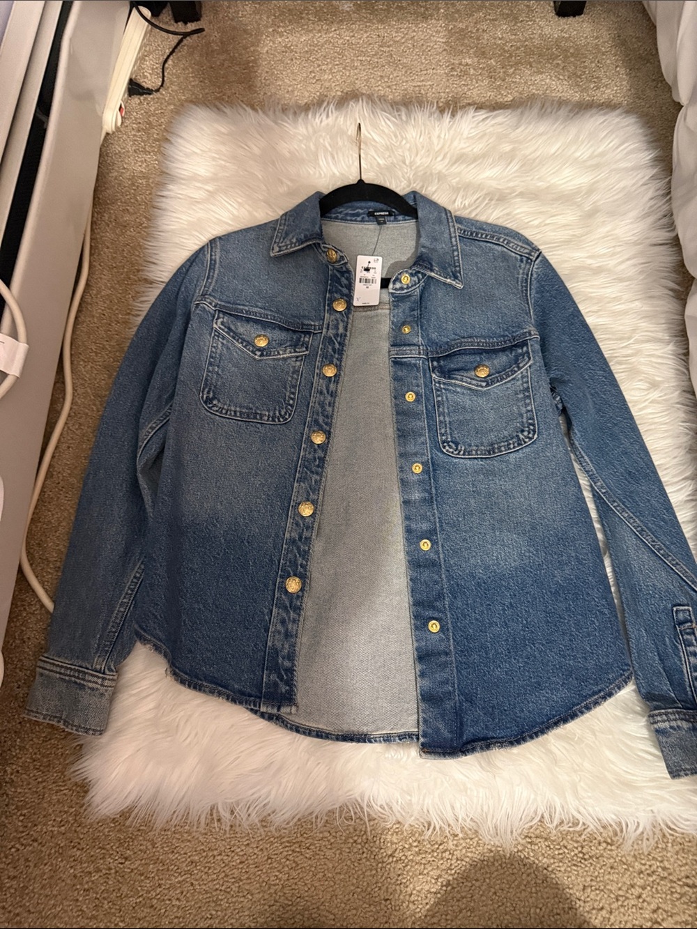 Express Classic Blue Denim Jacket- Womens